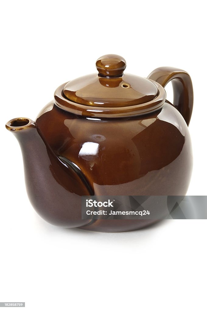 Teapot A brown teapot on white. Asian Culture Stock Photo