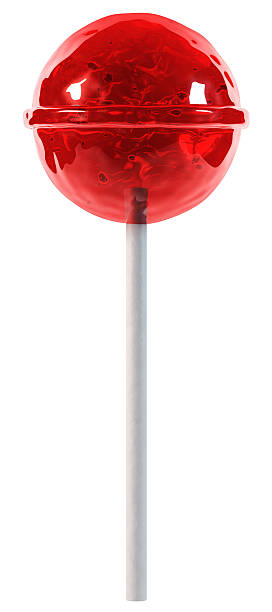 Single Lollipop A single red Lollipop isolated on white. lolipop stock pictures, royalty-free photos & images