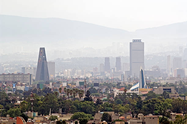 Mexico city skyline in the morning