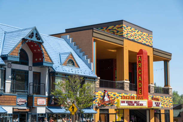 개틀린버그의 거리 전망 - gatlinburg tennessee city town 뉴스 사진 이미지