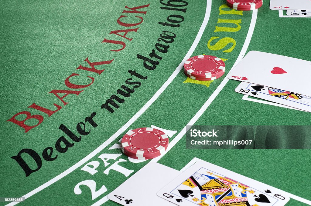 Table de black jack - Photo de Blackjack libre de droits