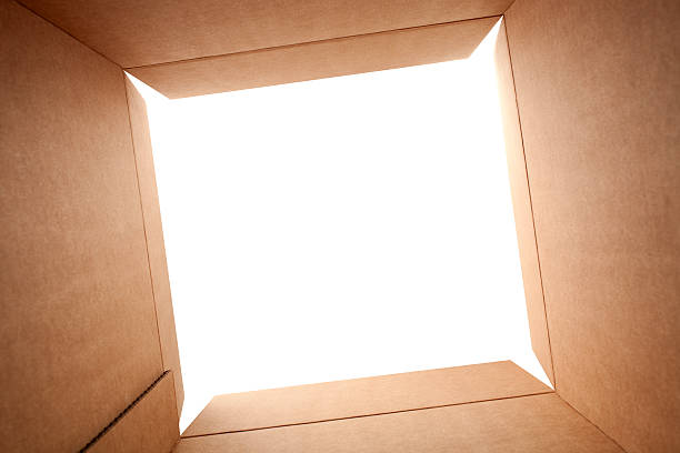 段ボール箱 - corrugated cardboard moving house cardboard box ストックフォトと画像