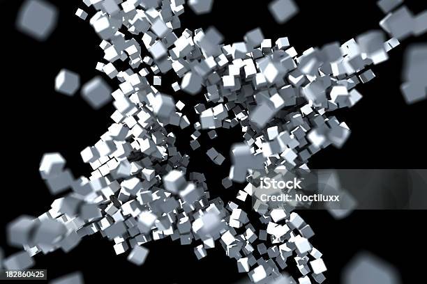 I Blocchi Dinamici Esplodere Verso Lesterno - Fotografie stock e altre immagini di A forma di blocco - A forma di blocco, Campo gravitazionale, Cubo