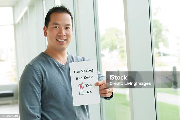 Voting Man Stock Photo - Download Image Now - Adult, Adults Only, Beautiful People