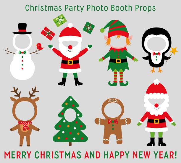 20+ Face In Hole Christmas Stock Illustrations, Royalty-Free Vector ...