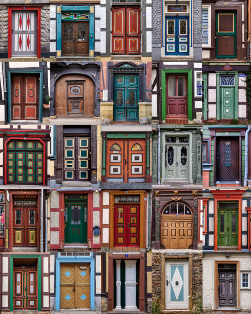 istock Medieval colorful wooden door's collage 1828621710