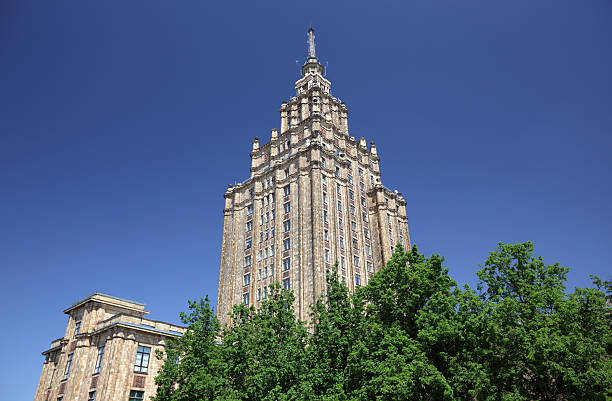 istock Academy of Sciences building in Riga 182862311