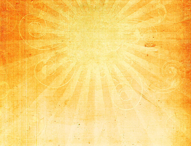 Abstract Swirly Sun Grunge Background stock photo