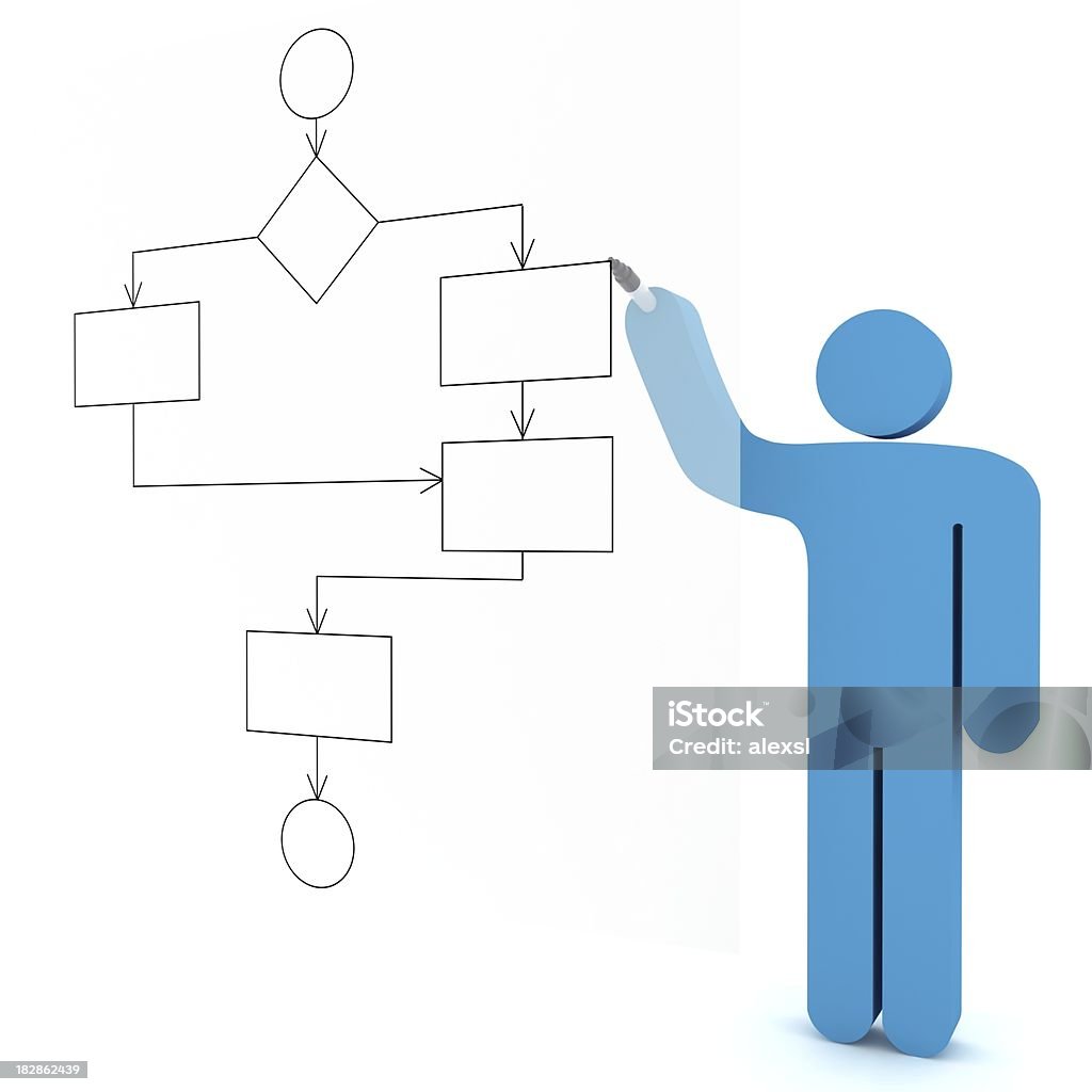 Diagramma di flusso diagramma - Foto stock royalty-free di Presentazione - Discorso