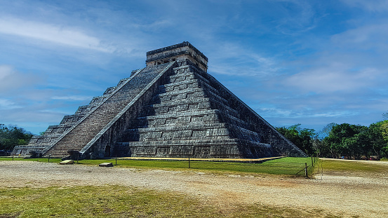 Chichen Itza pyramid El Templo Kukulcan temple in Mexico Yucatan