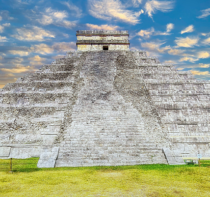 Chichen Itza pyramid El Templo Kukulcan temple in Mexico Yucatan