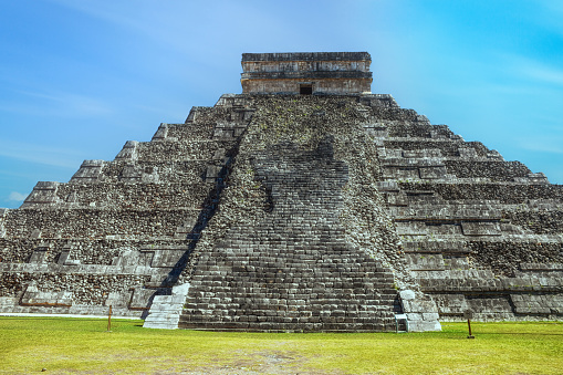 Chichen Itza pyramid El Templo Kukulcan temple in Mexico Yucatan