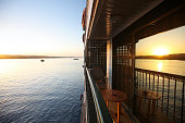 Balcony of Cruise Ship at Sunset