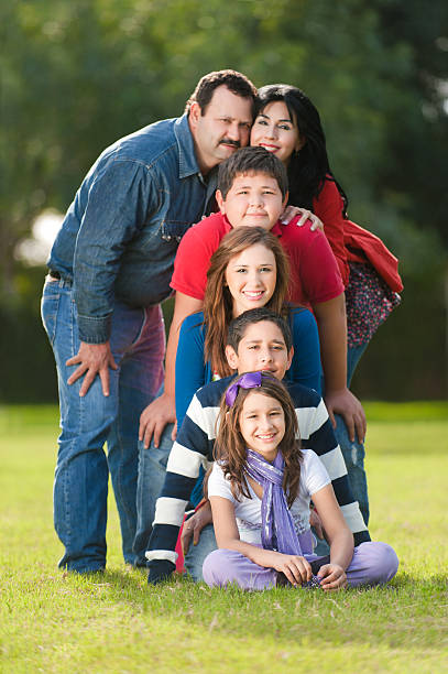 Happy latin family enjoying the day