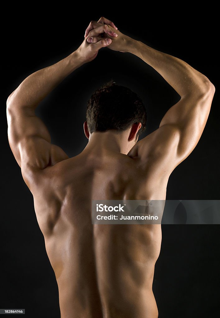 Homem hispânico do músculo atrás - Foto de stock de 18-19 Anos royalty-free