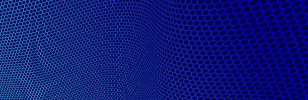 Vector illustration of Hexagons pattern in 3D perspective vector abstract background, technology theme network and big data image.