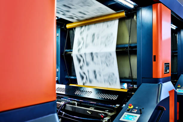 istock Close-up of Roller Printing Press Working 1828643133