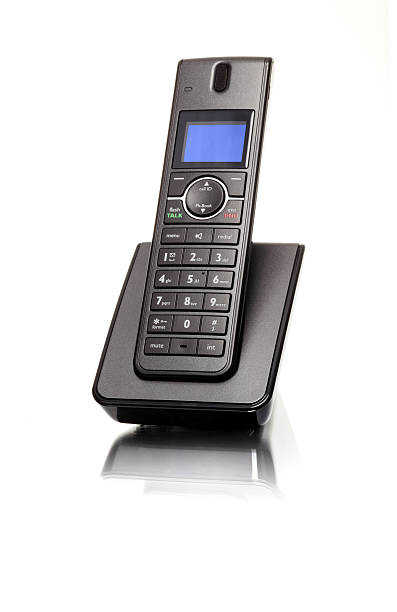 istock Side view of land line phone 182864473