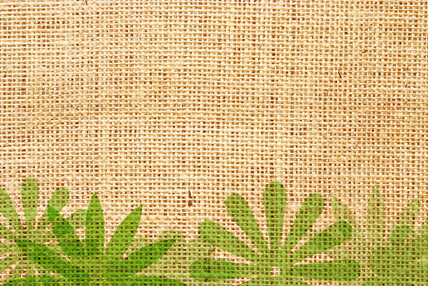 grün floral hintergrund - backgrounds burlap textured effect textile stock-grafiken, -clipart, -cartoons und -symbole