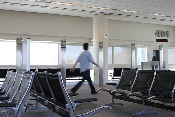 istock Man in Airport Late for Flight 182865032