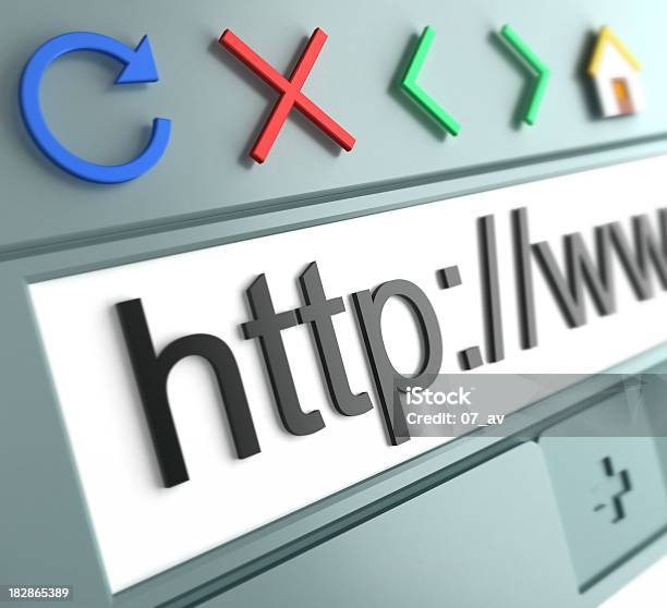 Close Up Of Generic Internet Browser Stock Photo - Download Image Now - Web Browser, www, Html