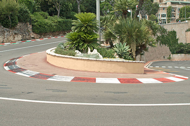 open-wheel single-seater racing car track in Monte Carlo, Monaco stock photo