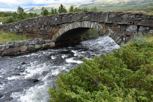 istock A river going under a stone bridge, in the nature in Norway 1828663483