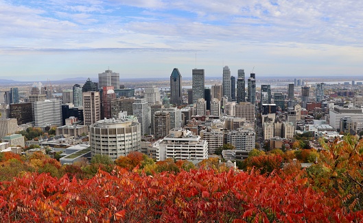 Montreal during autumn season, Qc, Canada