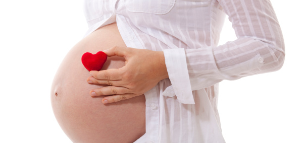 Pregnant woman with heart