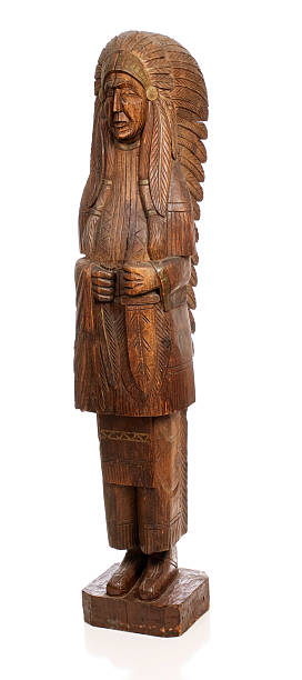 istock Antique Cigar Store Indian Statue 182867095