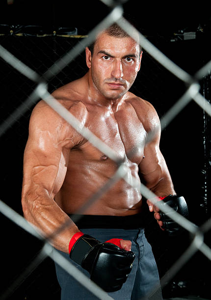istock Muscular Martial Arts Fighter MMA 182867106