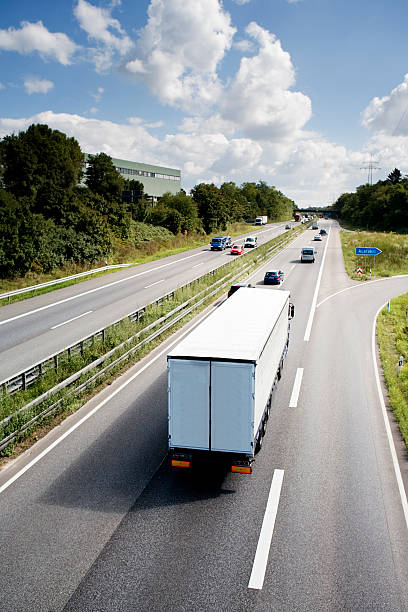 istock Truck on the freeway - german Autobahn 182867339
