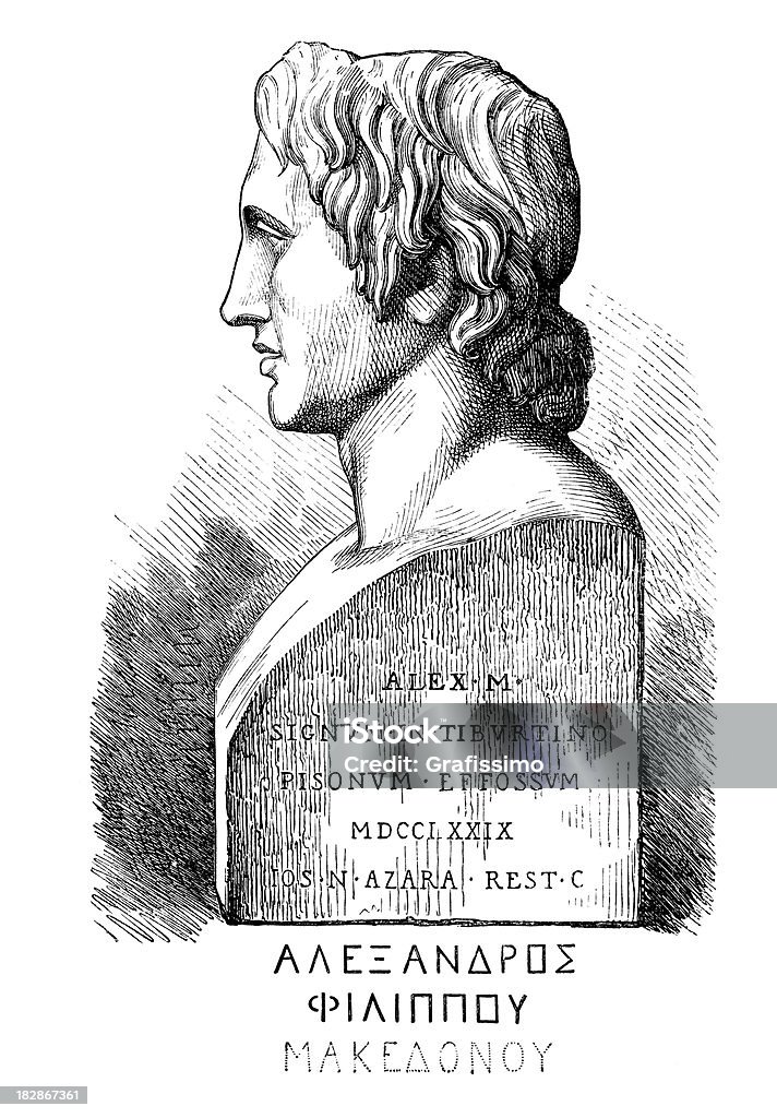 Ilustración de Grabado Busto De Alejandro Magno En 1870 y más Vectores  Libres de Derechos de Alejandro Magno - Alejandro Magno, Ilustración,  Adulto - iStock