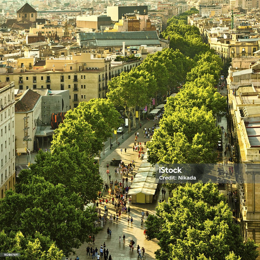 La Rambla de Barcelona - Foto de stock de Avenida royalty-free