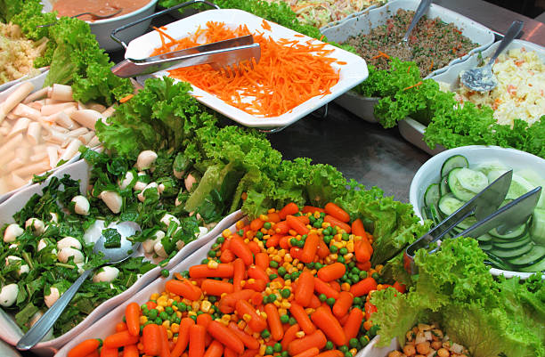 istock Salads in a self service restaurant 182867957