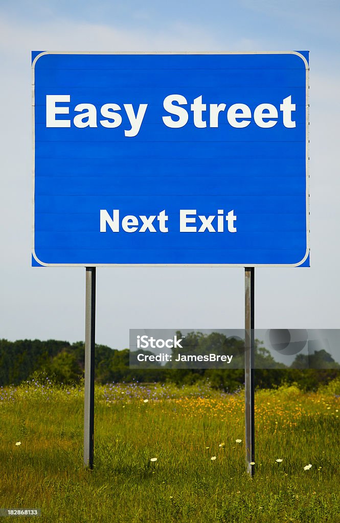 Strada di prossima uscita; Easy Street - Foto stock royalty-free di Affari
