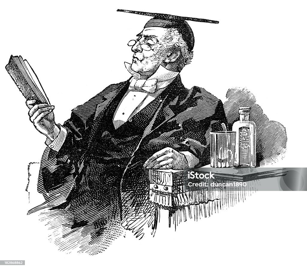 Victorian el profesor - Ilustración de stock de Profesor libre de derechos