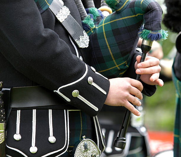 istock Playing Bagpipes in a Marching Band, Scotland 182868881
