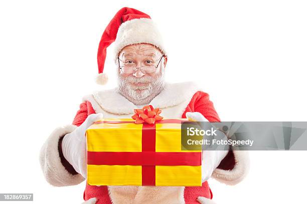 Santa Claus Con Regalos Foto de stock y más banco de imágenes de Adulto - Adulto, Agarrar, Alegre