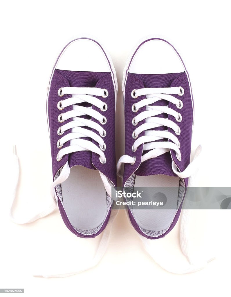 Roxo sapatos de lona - Royalty-free Sapato Foto de stock