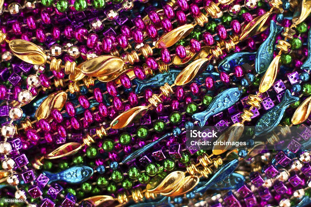 Mardi Gras" -Perlenketten" - Lizenzfrei French Quarter Stock-Foto