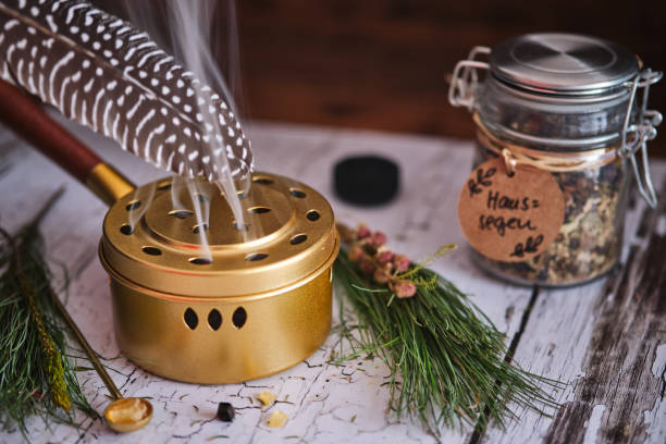istock Burning various types of incense in an incense burner 1828701994