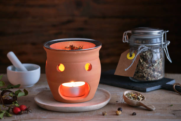istock Burning various types of incense in an incense burner 1828703068