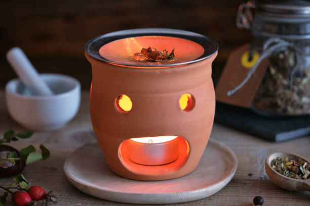 istock Burning various types of incense in an incense burner 1828703588