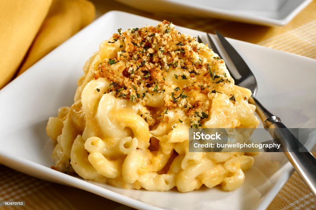 Fagioli Maccheroni e formaggio - Foto stock royalty-free di Maccheroni al formaggio