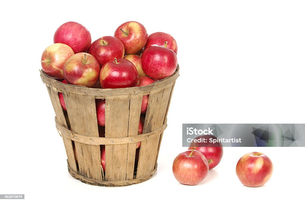 Pommes dans une ferme florale sur blanc - Photo de Pomme libre de droits