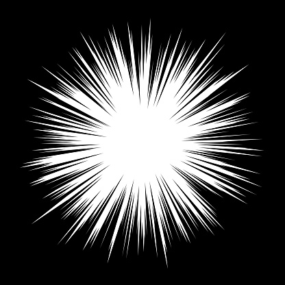 Sunburst, star explosion flat design