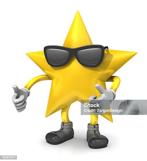 Star Carácter Pulgar Hacia Arriba Foto de stock y más banco de imágenes de Forma de Estrella - Forma de Estrella, Personaje famoso, Viñeta