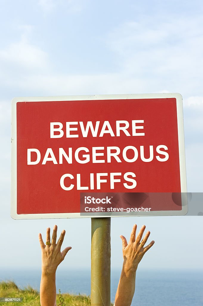 Gefährliche cliffs - Lizenzfrei Bildschärfe Stock-Foto