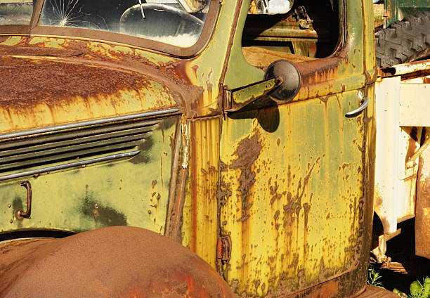 istock Truck Rust Antique Car Hood Door 182871521